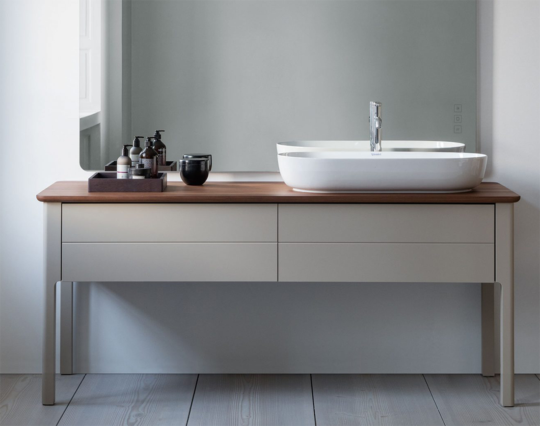 Тумба напольная под столешницу Duravit Luv LU9563R6060 серо-коричневый