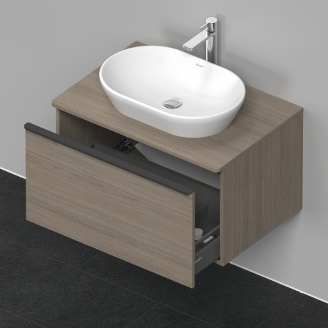 Тумба подвесная под раковину DURAVIT D-Neo DE494703535 800 мм х 550 мм, с консолью, с одним выдвижным ящиком, дуб терра