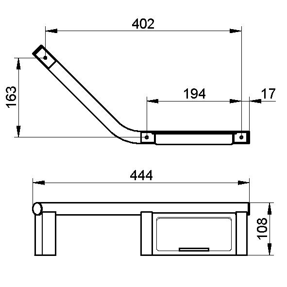 Поручень Keuco Plan 14909 011037 с мыльницей