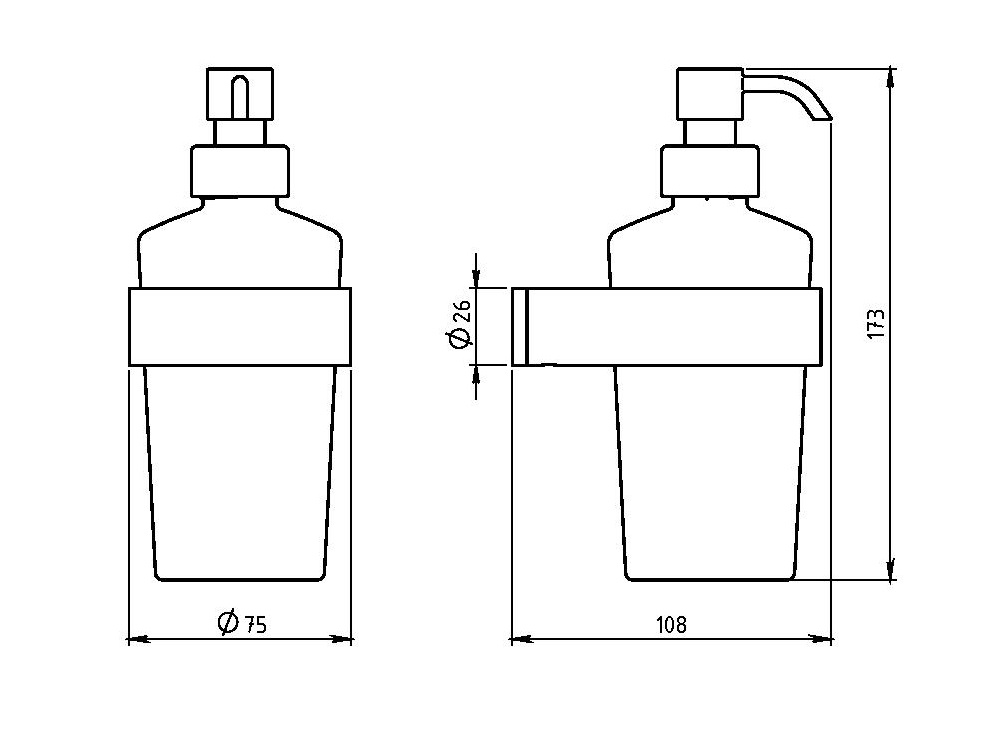 Дозатор жидкого мыла Novaservis Metalia 2 6255.0 хром