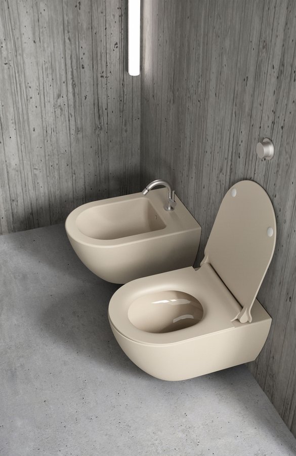 Унитаз подвесной безободковый GSI PURA 8815FR508 550 мм х 360 мм, с Swirlflush, с крепежом, цвет Creta Matte (старый артикул 881508 / 8815FR208)