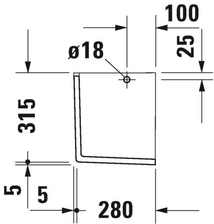 Полупьедестал Duravit Starck 3 0865150000 для раковины, белый 