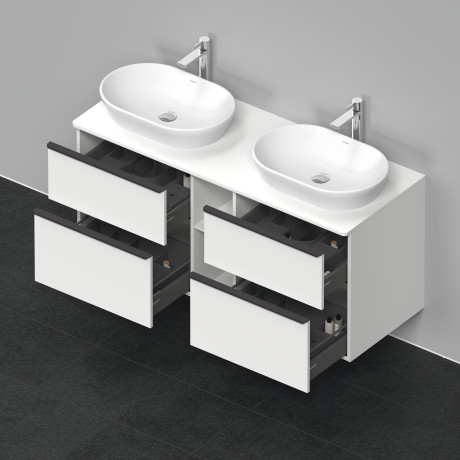 Тумба подвесная под раковину DURAVIT D-Neo DE4970B1818 1400 мм х 550 мм, с одним выдвижным ящиком, белый матовый