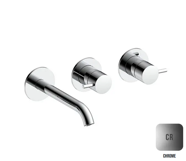 Внешняя часть смесителя из стены  для раковины ALMAR WASH BASIN E210057.CR излив 170 мм - 195 мм, цвет Хром