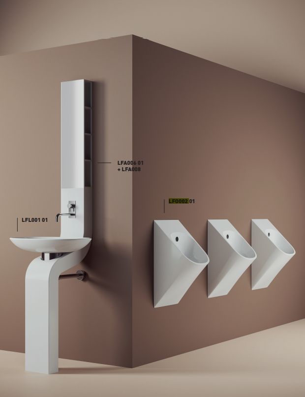 Писсуар подвесной ARTCERAM LA FONTANA LFO002 01 00 330 мм х 310 мм, c сифоном и креплением, белый глянцевый