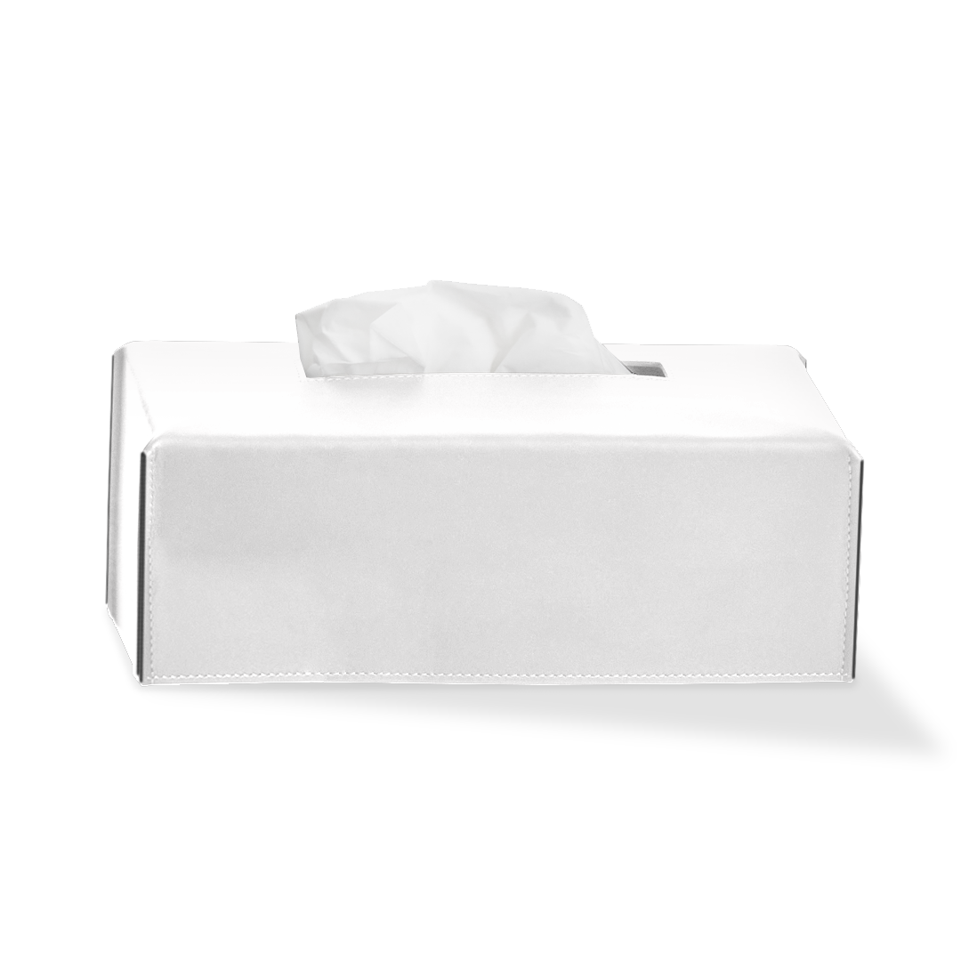 Контейнер для салфеток  DECOR WALTHER (NAPPA KB)  0938050   9 x 24 x 12.5 см, натуральная кожа NAPPA, цвет: белоснежный (SNOW WHITE)