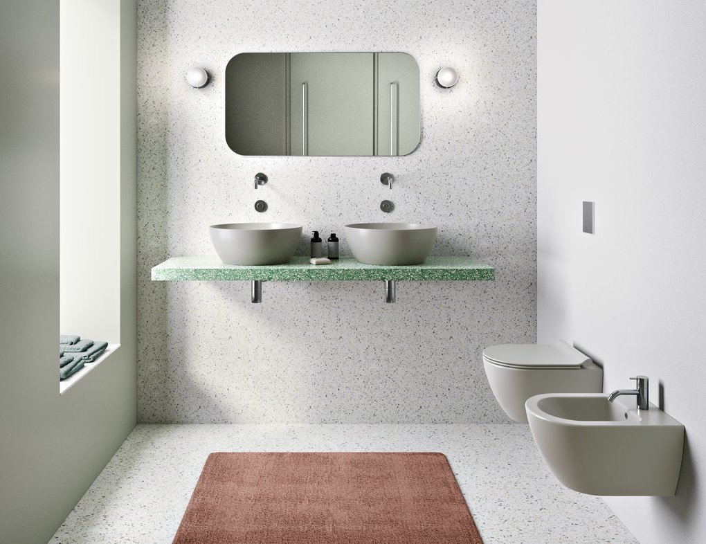 Унитаз подвесной безободковый GSI PURA 8816FR517 500 мм х 360 мм, с Swirlflush 2.0, с крепежом, цвет Cenere Matte (старый артикул 881617 / 8816FR217)