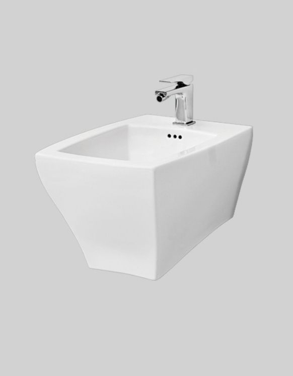 Биде повдесное ARTCERAM JAZZ JZB001 01 00 540 мм х 360 мм, с отверстием под смеситель, с переливом, c креплением, белый глянцевый (Снимается с производства)