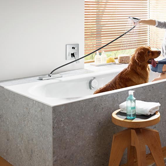Скрытая часть смесителя HANSGROHE sBox Square 28010000 с прямоугольной розеткой, Хром
