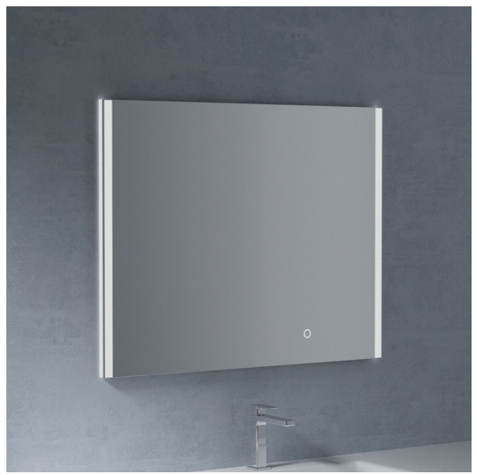 Зеркало прямоугольное с LED - подсветкой и акустикой для ванной комнаты BMT Galaxy 801 424 140 07   1400х700х35 мм, серый