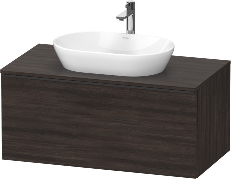 Тумба подвесная под раковину DURAVIT D-Neo DE494805353 1000 мм х 550 мм, с 1 выдвижным ящиком и консолью, каштан тёмный