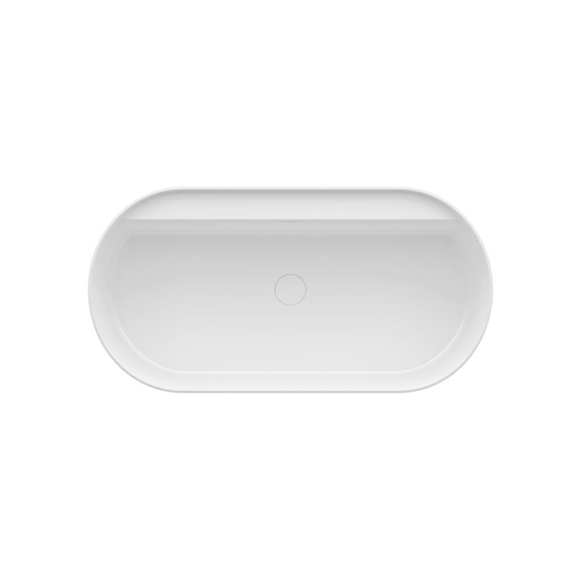 Свободностоящая   ванна   Laufen  Sonar  2.2134.2.000.000.1,  1600 x 815 мм,   из материала   Marbond,  с наружным рельефным  декором, слив  click-clack, белая