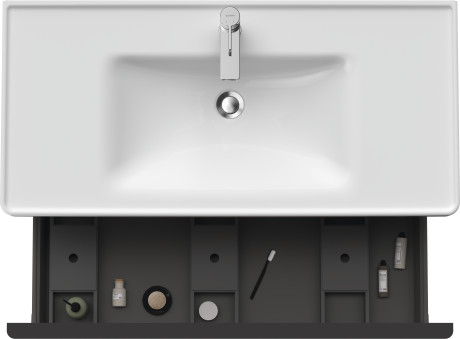 Тумба подвесная под раковину DURAVIT D-Neo DE425607979 984 мм х 452 мм, с одним выдвижным ящиком, орех натуральный