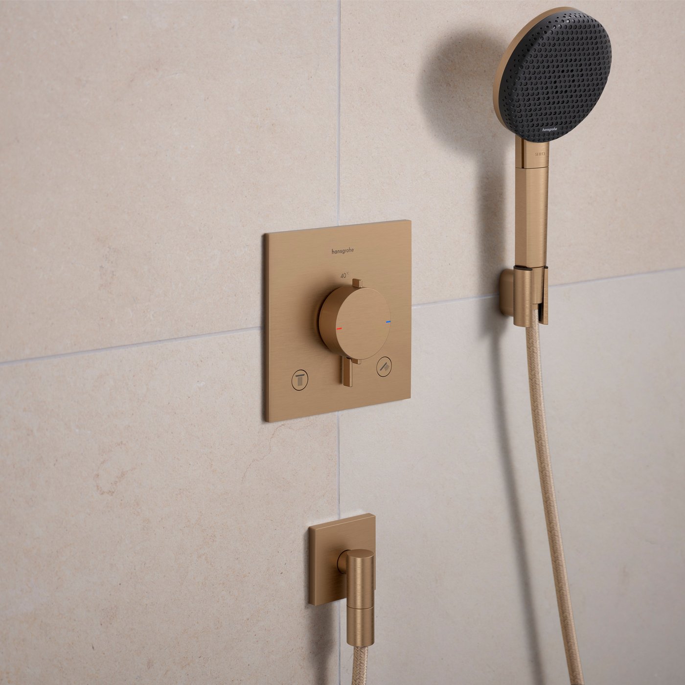 Ручной душ HANSGROHE Raindance Alive Select S 24500140 125 3jet, шлифованная бронза