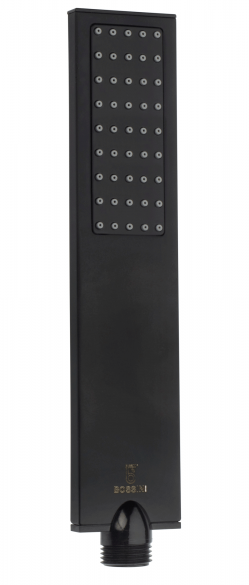 УЦЕНКА, Ручной душ Bossini Flat  B00270.073_УЦ   с моноструёй, чёрный матовый/Товар с выставки. Состояние хорошее