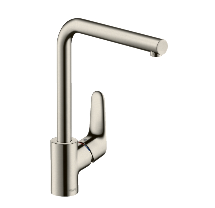 Кухонный смеситель однорычажный 1jet HANSGROHE Focus M41 31817800 280 мм, цвет Сталь