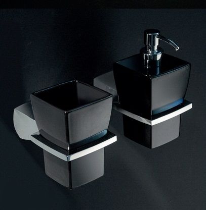 Стакан керамический для зубных щёток BERTOCCI GRACE 142 7797 0000 Чёрный