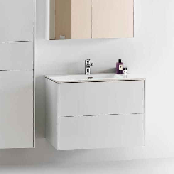 Тумба с раковиной  Laufen   Base for Pro S  8.6496.1.261.104.1   80 см, подвесная, 2 ящика, цвет белый глянцевый