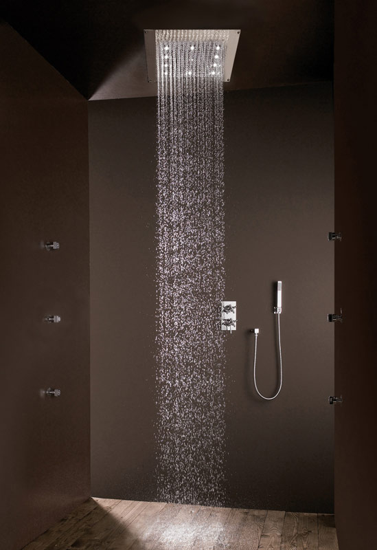 Верхний душ Bossini Dream Cube H37453 Хром с LED подсветкой