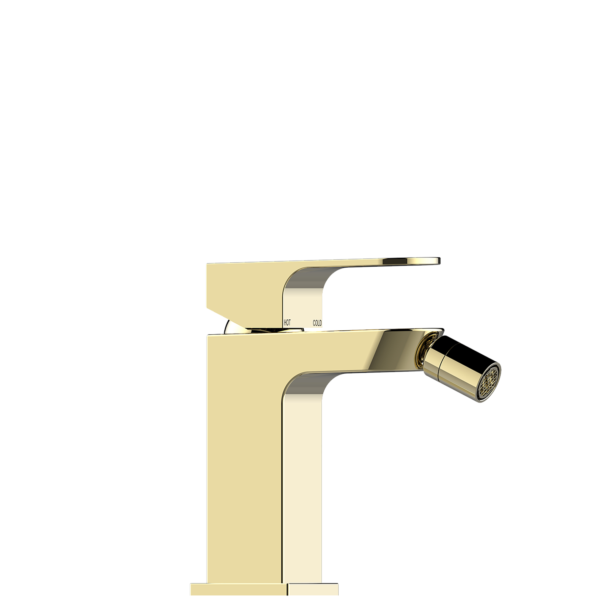 Однорычажный смеситель для биде BOSSINI GILLO Z00705.021 с донным клапаном, цвет Золото