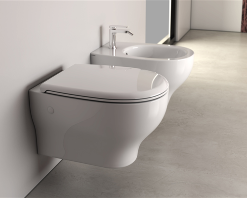 Сиденье для унитаза GLOBO GRACE GR022BI 360 мм х 467 мм, с Soft-Close, белый глянцевый ((Снимается с производства)