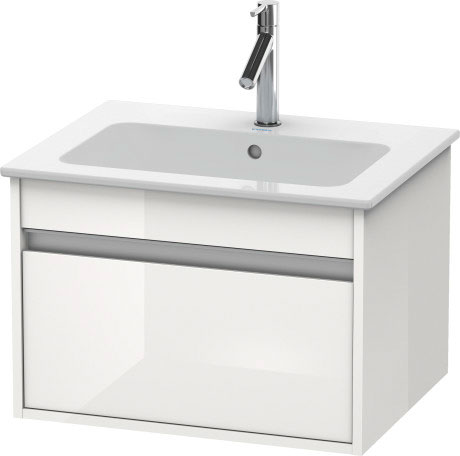 Тумба подвесная под раковину Duravit Ketho KT641802222 с выдвижным ящиком, белая глянцевая