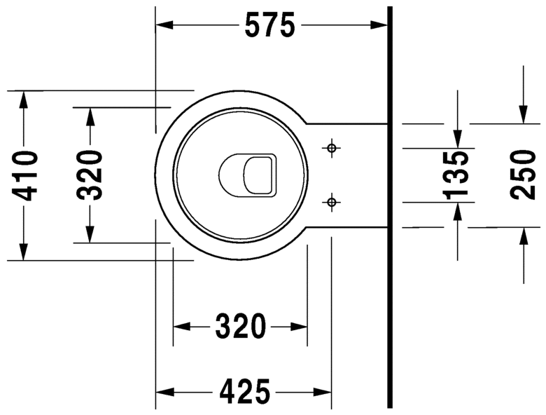 Подвесной унитаз Duravit Starck 1 0210090064 58 см белый