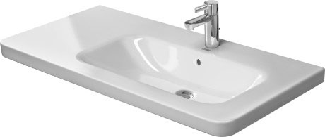 Раковина подвесная ассиметричная Duravit DuraStyle 2326100030 с тремя отверстиями под смеситель справа, белая