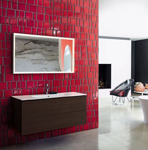 Тумба подвесная под раковину Duravit L-Cube LC 6143 5353 каштан темный