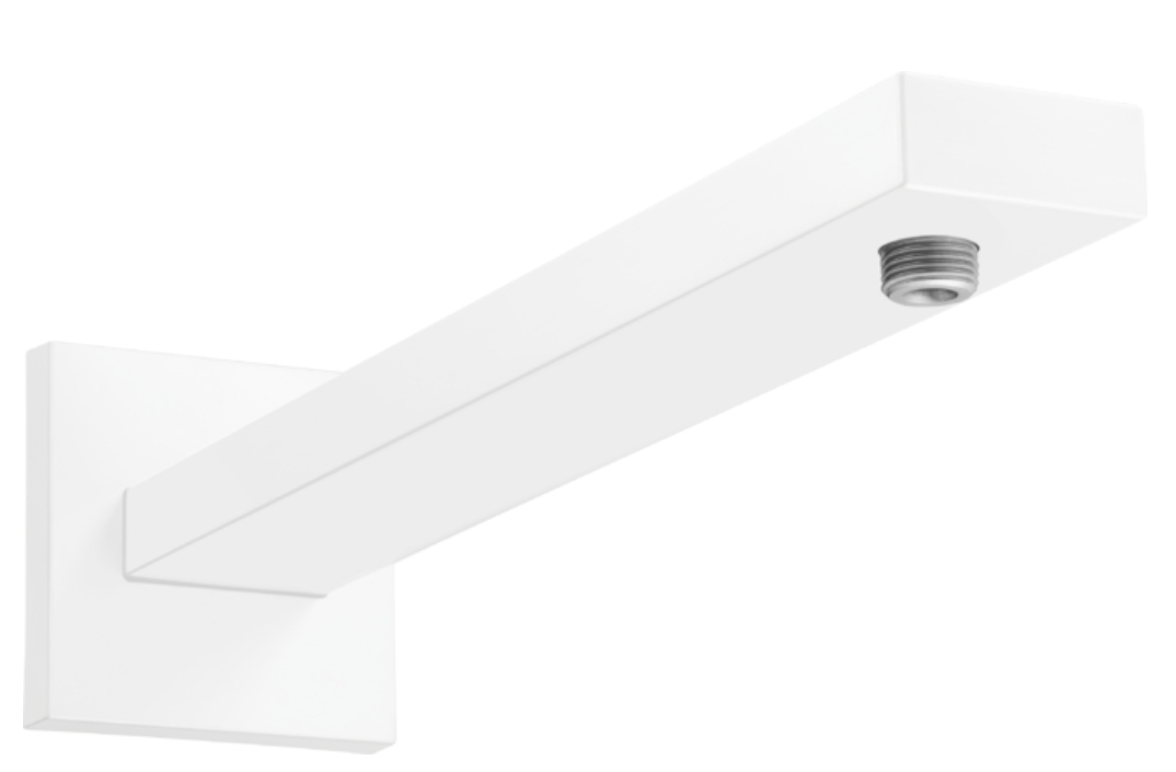 Настенный держатель для верхнего душа HANSGROHE Square 27694700 390 мм, цвет Белый матовый