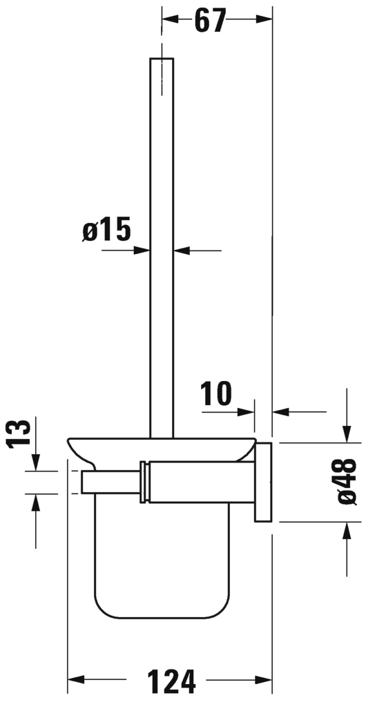 Ершик для туалета Duravit D-Code 0099271000  хром