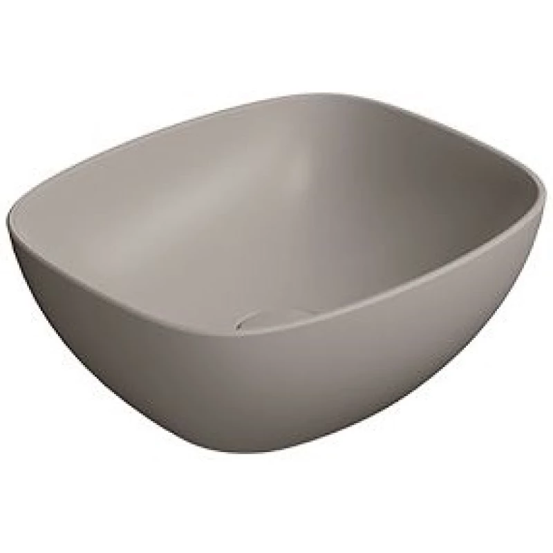 Раковина-чаша накладная GSI NUBES 978505 400 мм х 350 мм, без отверстия под смеситель, без перелива, цвет Tortora Matte