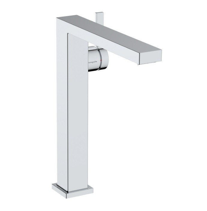 Однорычажный смеситель для раковины Hansgrohe Tecturis E 73070000 CoolStart, с клапаном push-open, цвет Хром