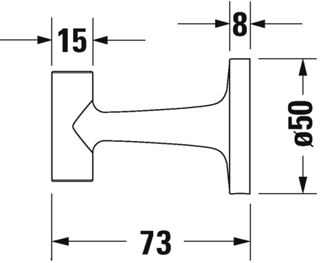 Крючок для полотенца Duravit Starck T 0099291000 хром