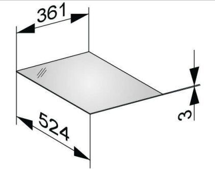 Декоративная верхняя крышка из кристаллина для боковой тумбы KEUCO EDITION 11 31320 279001 Белый матовый