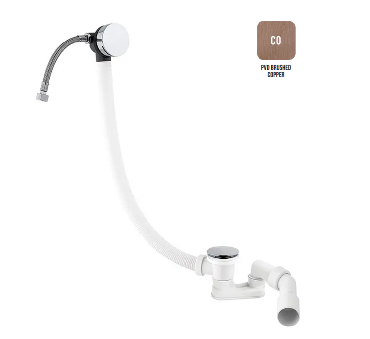 Слив-перелив для ванны ALMAR WASH BASIN E096003.CO с клапаном Pop-up, цвет Copper