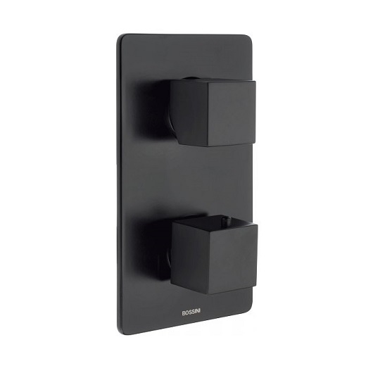Наружная часть термостата Bossini CUBE/GILLO Z00061.073, черный матовый