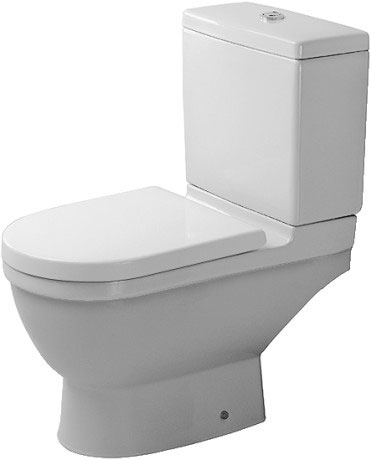 Унитаз напольный комбинированный Duravit Starck 3 0126090001 с вертикальным смывом, с покрытием WonderGliss, с креплением, белый 