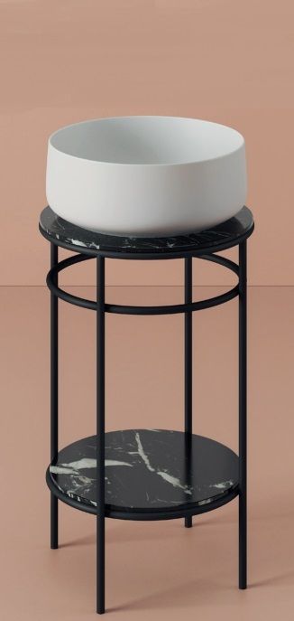 Раковиная круглая накладная ARTCERAM COGNAC COL001 01 00 420 мм х 420 мм, без отверстия под смеситель, без перелива, белый глянцевый