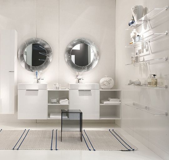 Полочка настенная  Kartell by Laufen  3.8533.0.093.000.1  45 см,  пластик розовый пудровый
