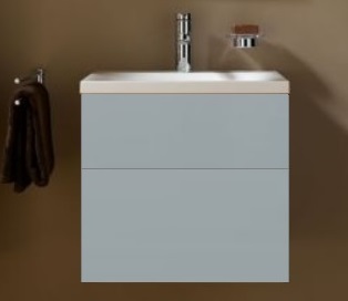 Тумба под умывальник Keuco Royal Reflex  34040 130001 корпус матовый лак/фасад стекло титан