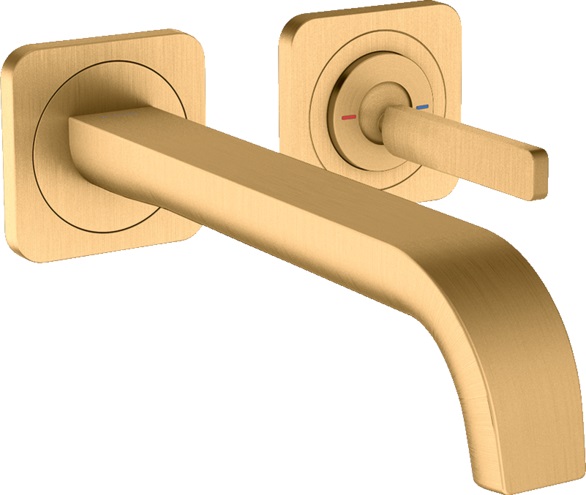 Внешняя часть однорычажного смесителя для раковины AXOR Citterio E 36106950, с отдельными розетками, цвет Шлифованная медь