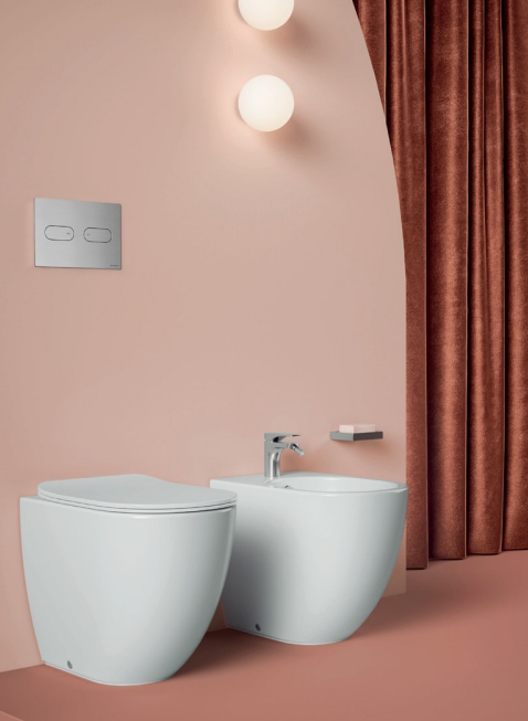 Клавиша смыва ARTCERAM INOX 710   710.000.BM 245 мм х 165 мм, 2 режима, нержавеющая сталь, цвет Black Matt