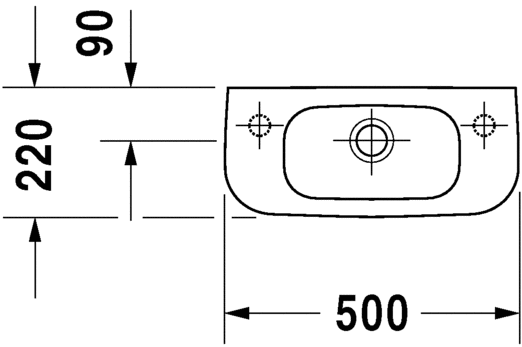 Раковина подвесная Duravit D-code 07065000082 50х22см