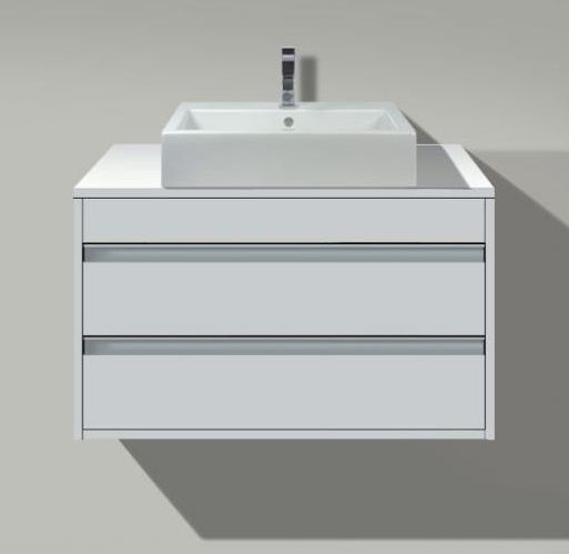 Тумба подвесная под раковину Duravit Ketho KT685401818 с двумя выдвижными ящиками, белый матовый (изделие снято с производства)