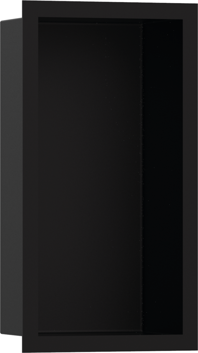 Настенный короб HANSGROHE XtraStoris Individual 56095670 с дизайнерской рамой, 300 мм х 150 мм х 100 мм, матовый чёрный/матовый чёрный