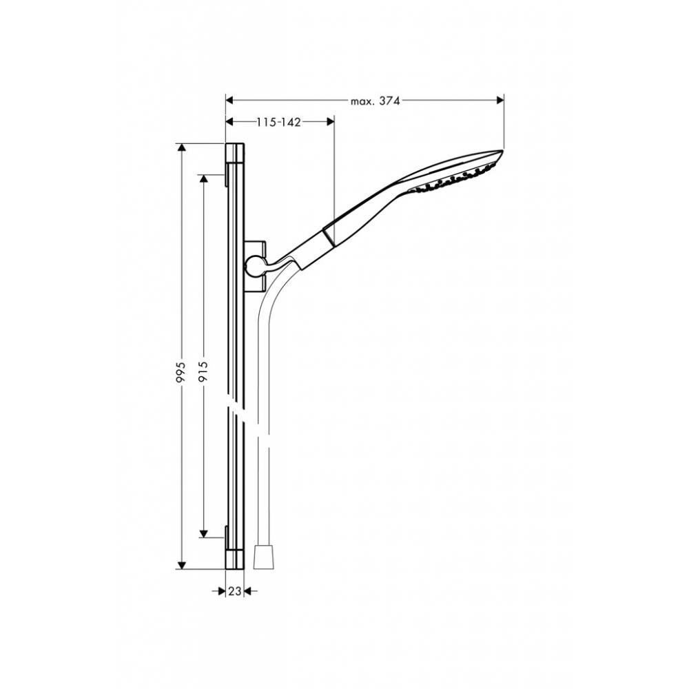 Душевой гарнитур Hansgrohe PuraVida 27853400 белый/хром