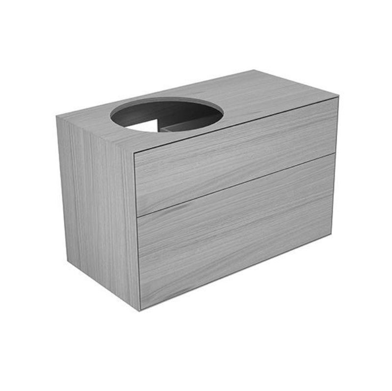 Тумба под умывальник Keuco Edition Lignatur 33371 750122 1050х650х535 мм отверстие слева 2 ящика фасад из венецианского дуба корпус дуб