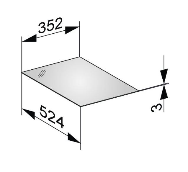 Декоративная верхняя крышка из кристаллина для боковой тумбы KEUCO EDITION 11 31320 289000 Кашемир матовый