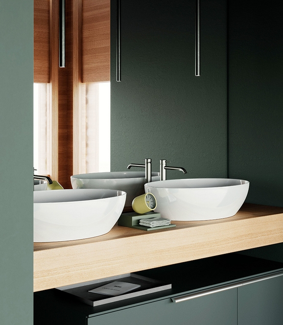 Раковина-чаша накладная овальная GSI PURA 886011 500 мм х 350 мм, без отверстия под смеситель, цвет Белый глянцевый